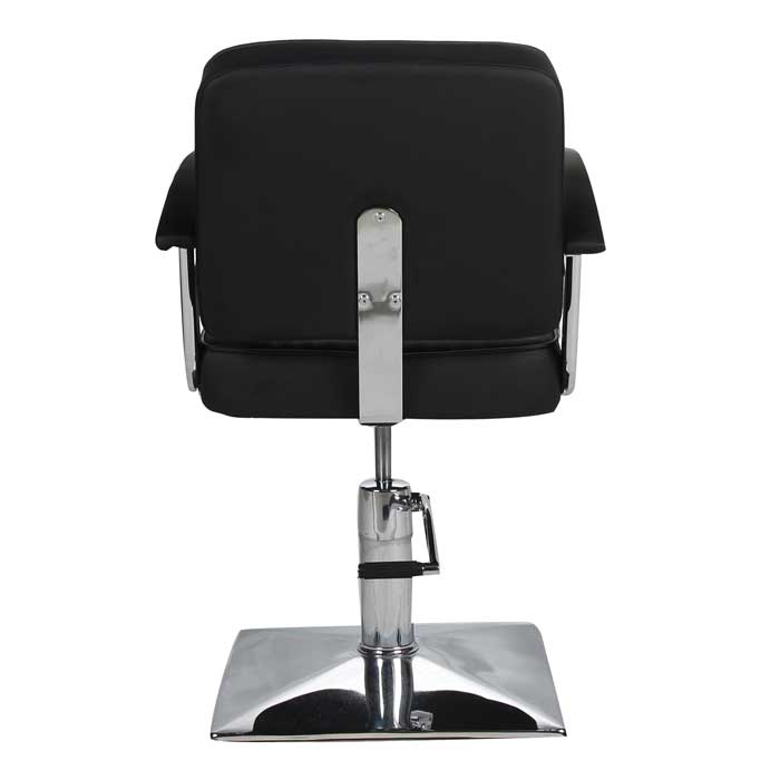 Madison Styling Chair Black with Black Piping and Square Base