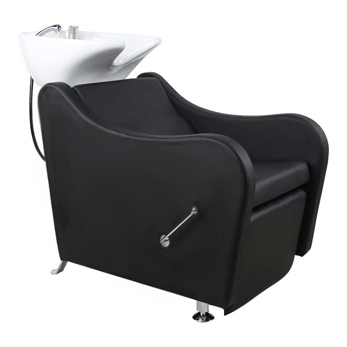 Manhattan Back Wash Unit Black with White Basin